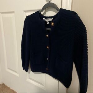 Walter Baker Navy Sweater with Gold Buttons